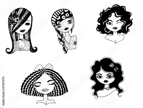 illustration without reference beauty face