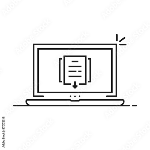 thin line notebook like document upload