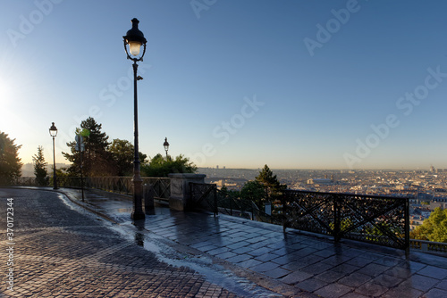 Butte Monmarte panorama in Paris city photo