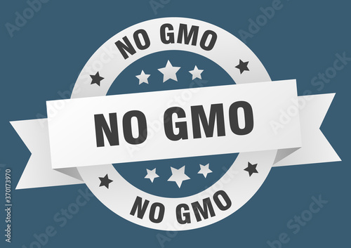 no gmo round ribbon isolated label. no gmo sign