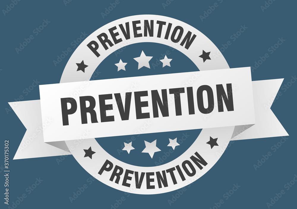 Fototapeta premium prevention round ribbon isolated label. prevention sign