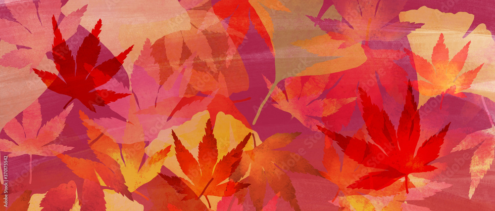 紅葉のある秋のイメージの背景イラスト Stock Illustration Adobe Stock