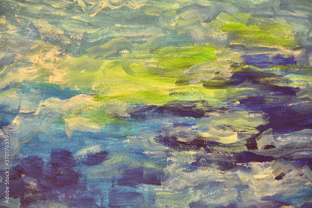 Naklejka premium Abstract colorful oil paint texture on canvas, background