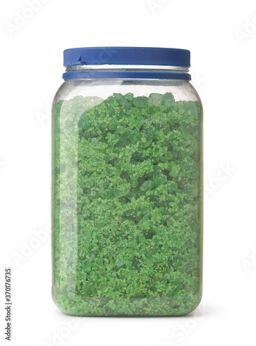 Jar of green aroma dead sea salt