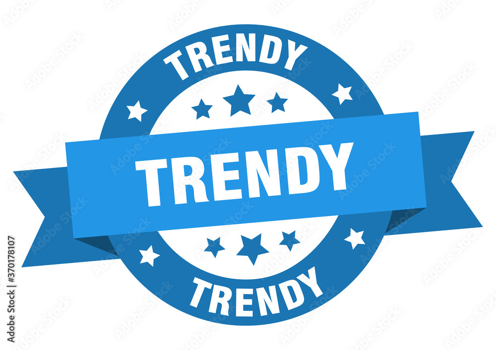Fototapeta premium trendy round ribbon isolated label. trendy sign