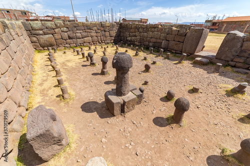 Temple of fertility in Chucuito, near Puno, Peru photo