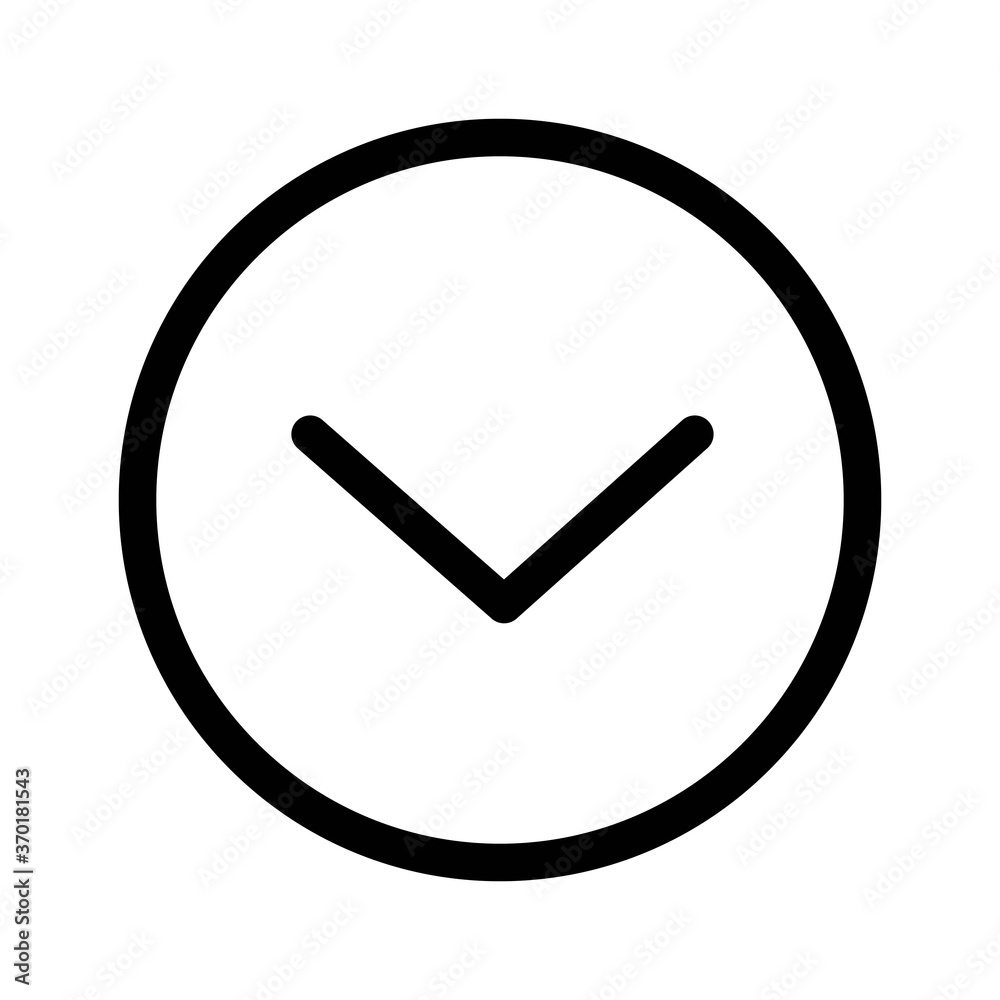 Down arrow icon - vector illustration. Down button UI design element. Down arrow icon - vector illustration. Down button UI design element.