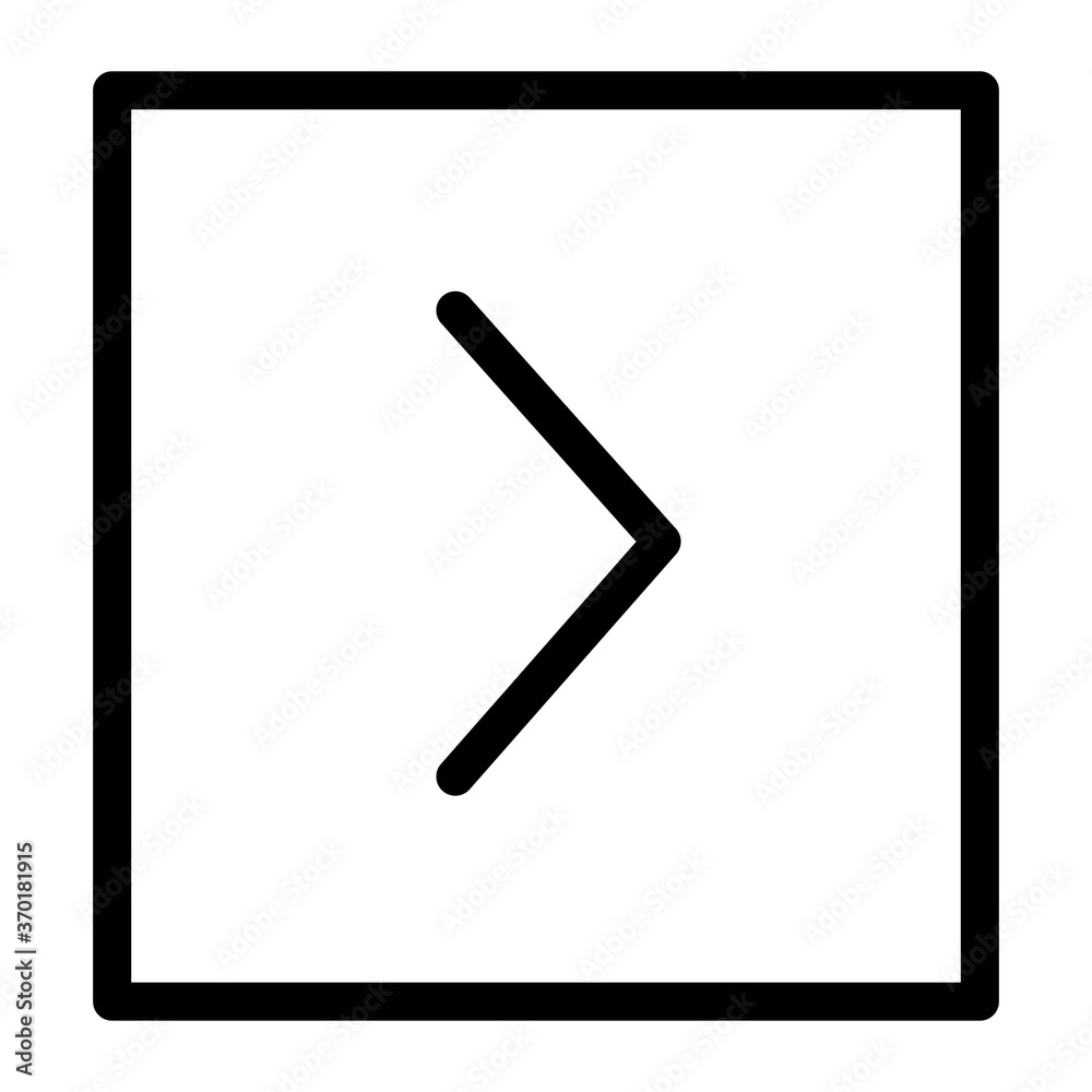 Right arrow icon - vector illustration. Next button UI design element.