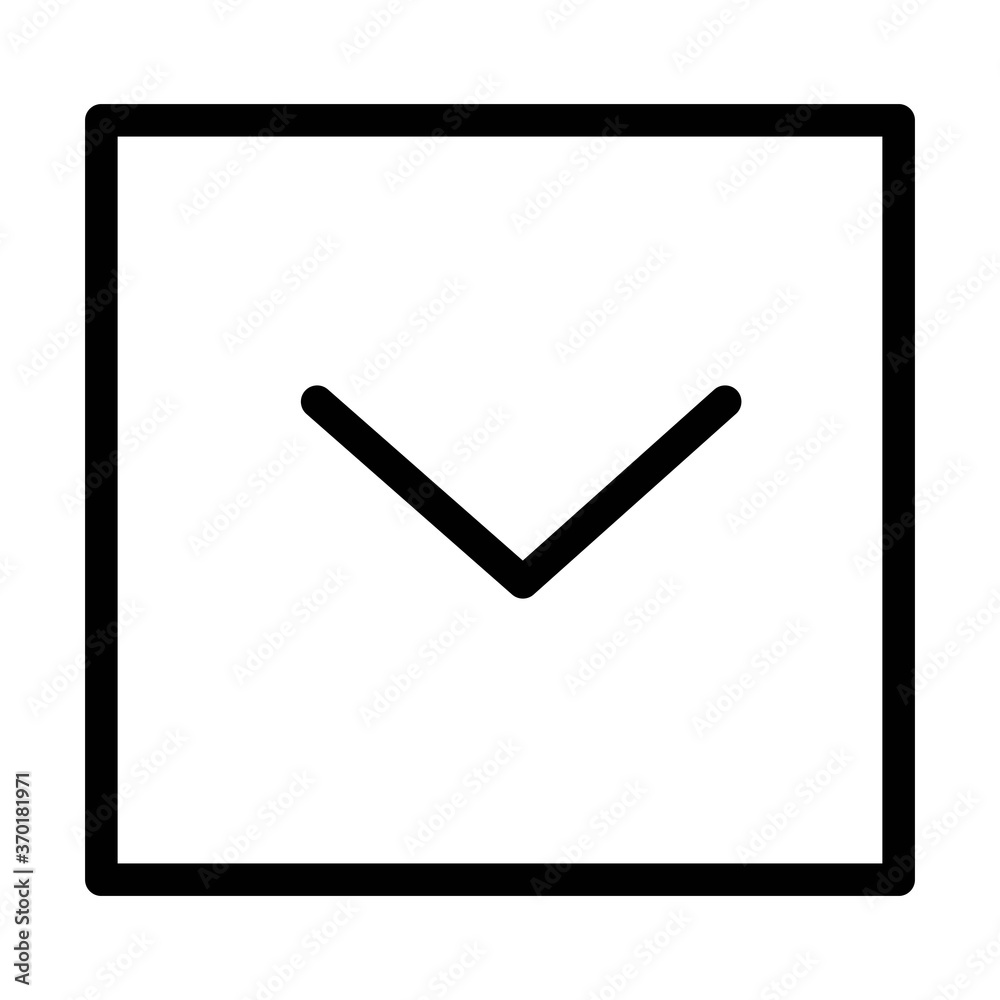 Down arrow icon - vector illustration. Down button UI design element. Down arrow icon - vector illustration. Down button UI design element.