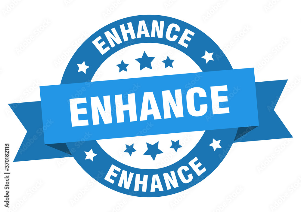 enhance round ribbon isolated label. enhance sign enhance round ribbon isolated label. enhance sign