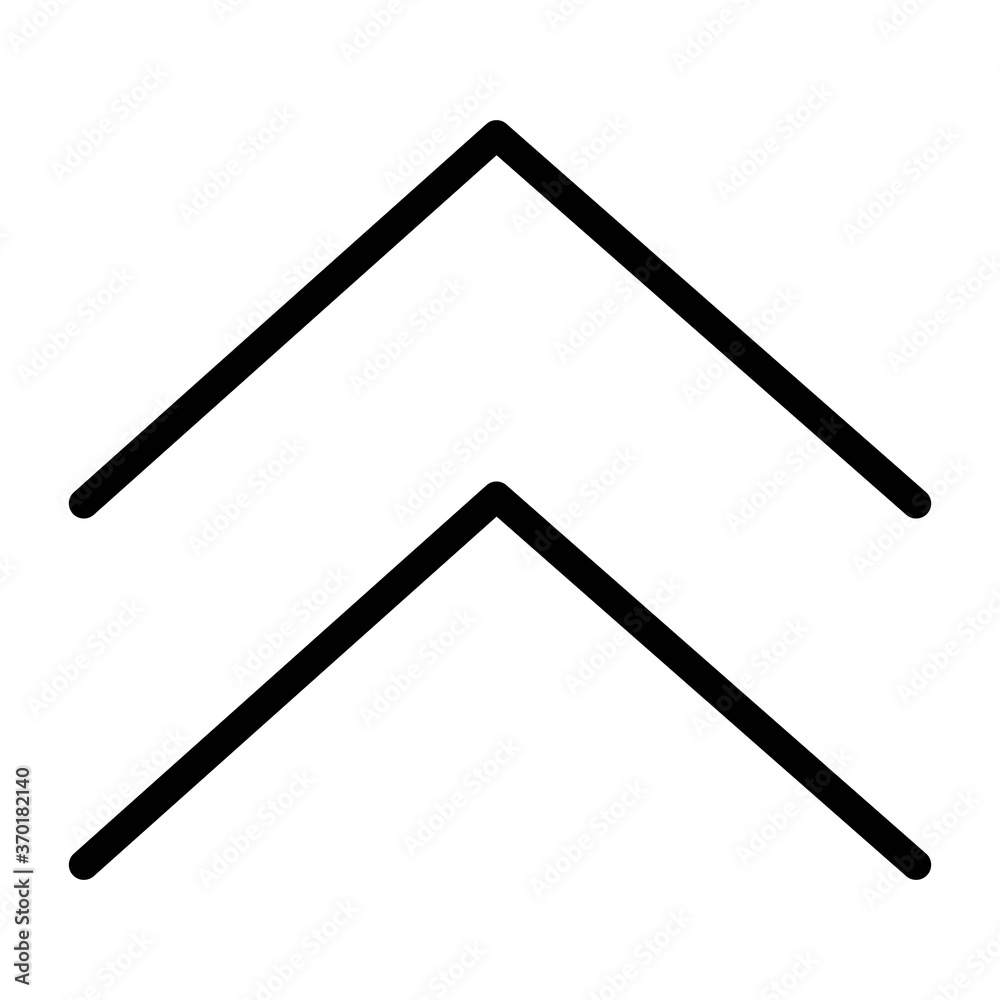 Upward arrow icon - vector illustration. Up button UI design element.