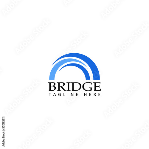 bridge logo template design vector