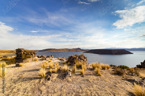 Archaelogical Site of Sillustani, near Puno, in Peru