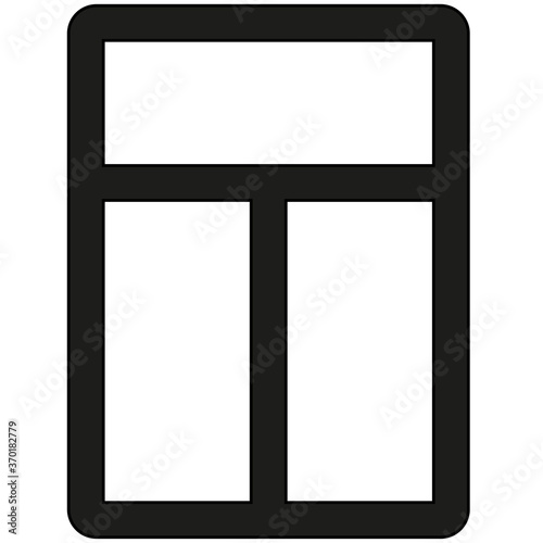 black frame window vector icon