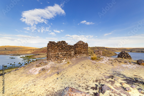 Archaelogical Site of Sillustani, near Puno, in Peru