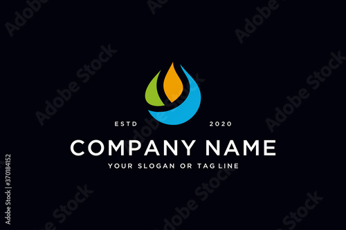 gas oil logo design vector