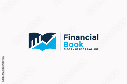 financial book logo design vector