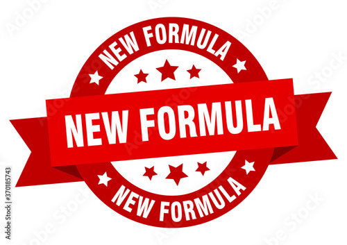 new formula round ribbon isolated label. new formula sign
