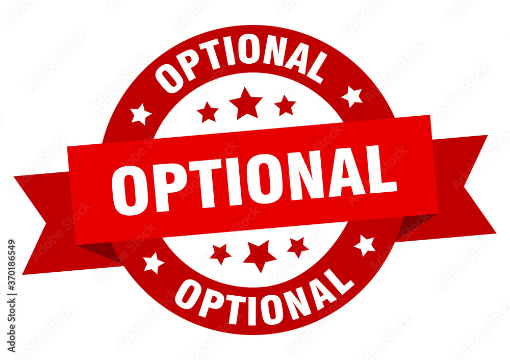 Obraz premium optional round ribbon isolated label. optional sign