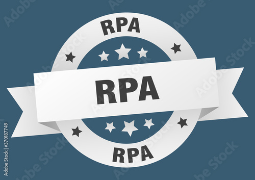 rpa round ribbon isolated label. rpa sign