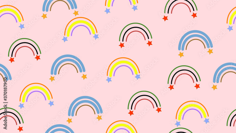 rainbow seamless pattern vector illustration