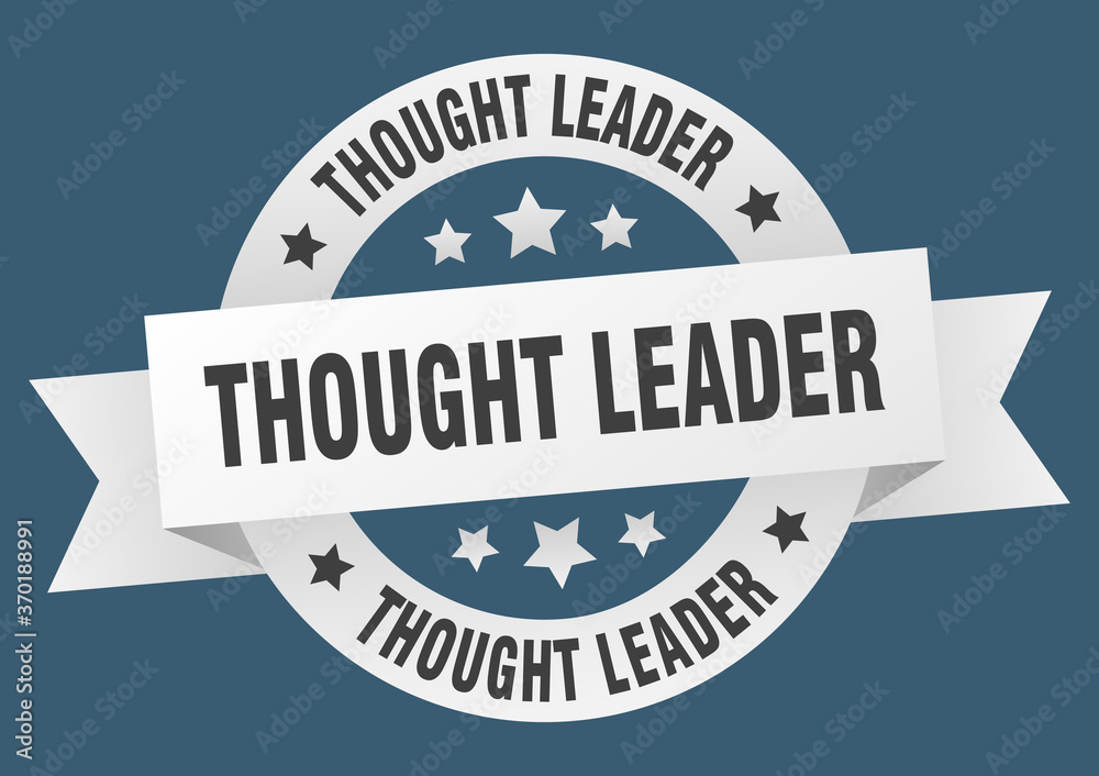 thought leader round ribbon isolated label. thought leader sign thought leader round ribbon isolated label. thought leader sign