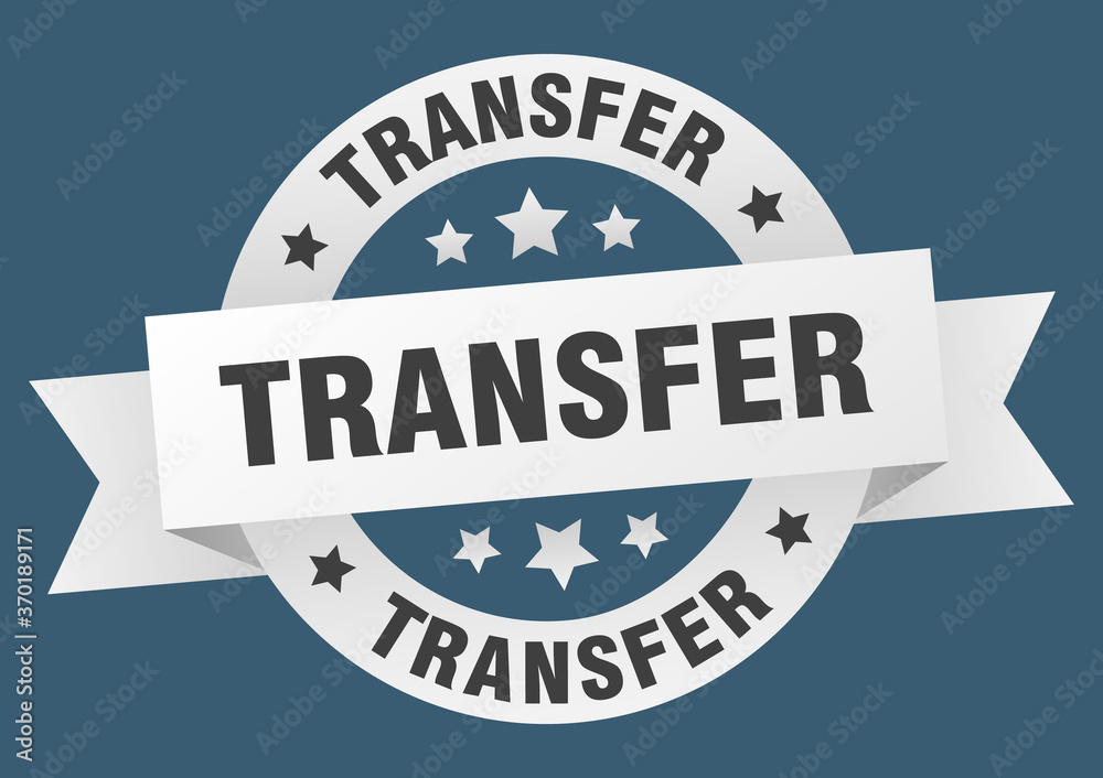 transfer round ribbon isolated label. transfer sign transfer round ribbon isolated label. transfer sign