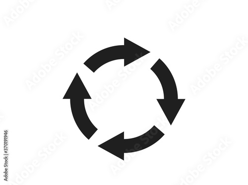 rotation arrow icon. vector recycle symbol