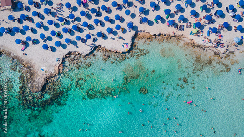 Aerial view of tropical Cyprus island