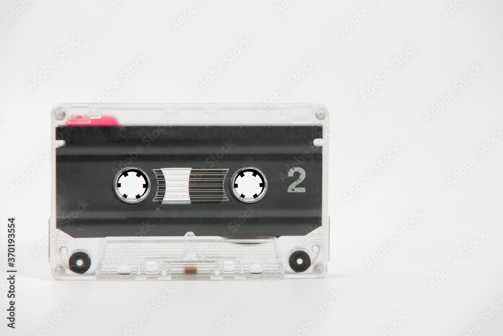 Old magnetic audio tape cassette for music Old magnetic audio tape cassette for music