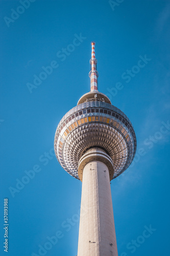 The famous TV tower in Berlin, Germany.