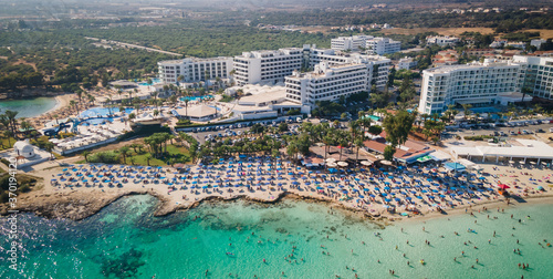 Aerial view of tropical Cyprus island