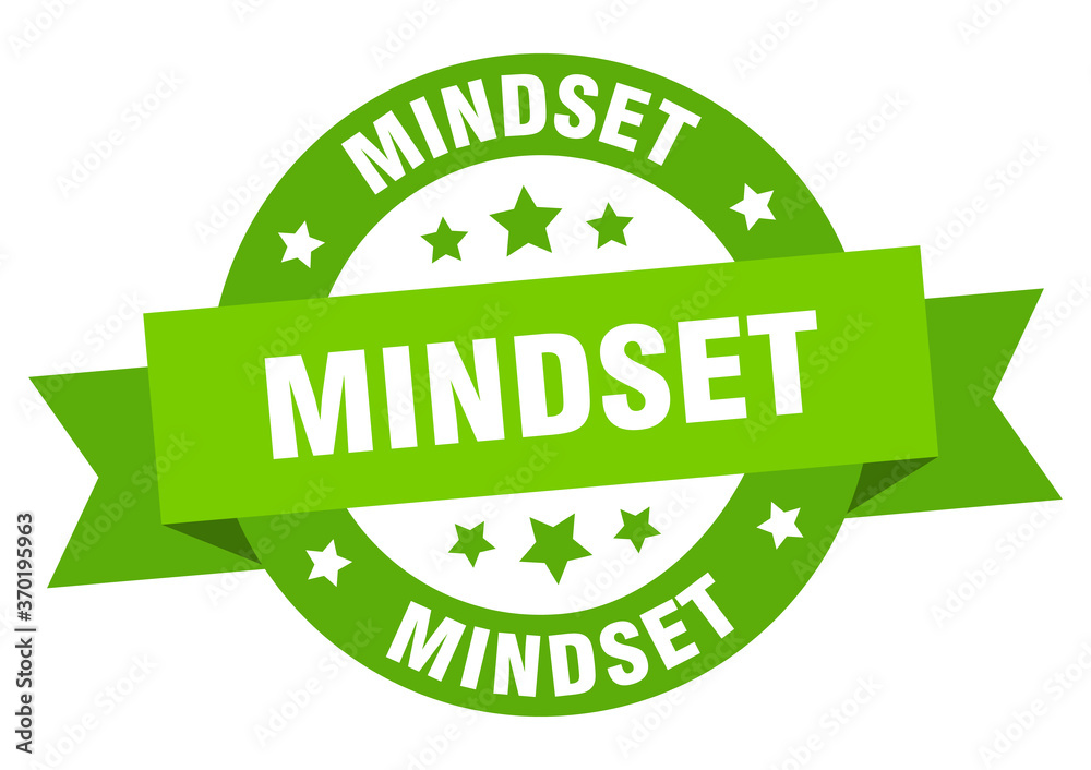 mindset round ribbon isolated label. mindset sign mindset round ribbon isolated label. mindset sign