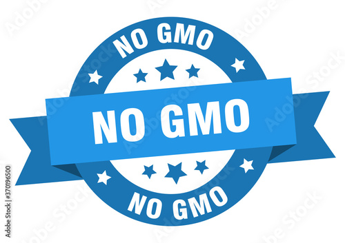 no gmo round ribbon isolated label. no gmo sign