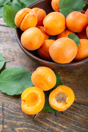 fresh ripe apricots