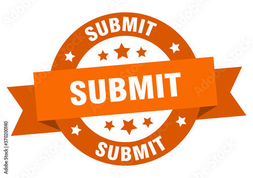 submit round ribbon isolated label. submit sign