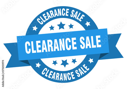 clearance sale round ribbon isolated label. clearance sale sign