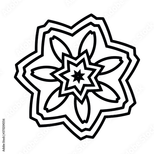 Mandalas Round for coloring book. Decorative round ornaments. Flower shape. Oriental vector, Anti-stress therapy patterns. Symmetry. Meditation. Yoga logo. Vector EPS 10. Ethnic Style.