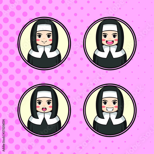 funny character set vector icon illustration