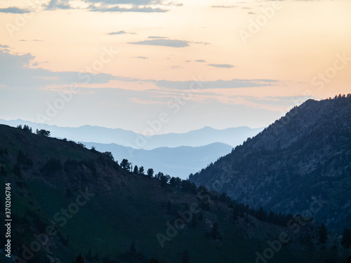 Mountain Layers at Sunset