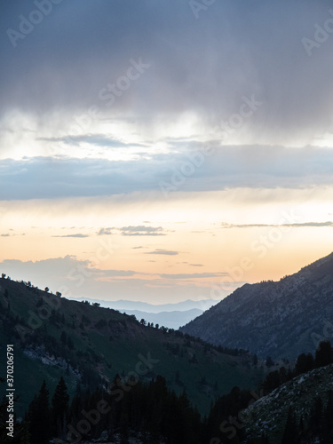Layers of Little Cottonwood at Sunset