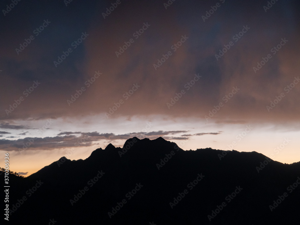 Mount Superior Sunset Silhouette