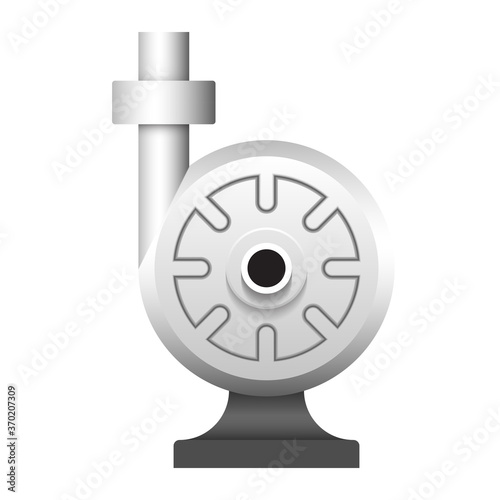 Water pump for water distribution work vector icon design.