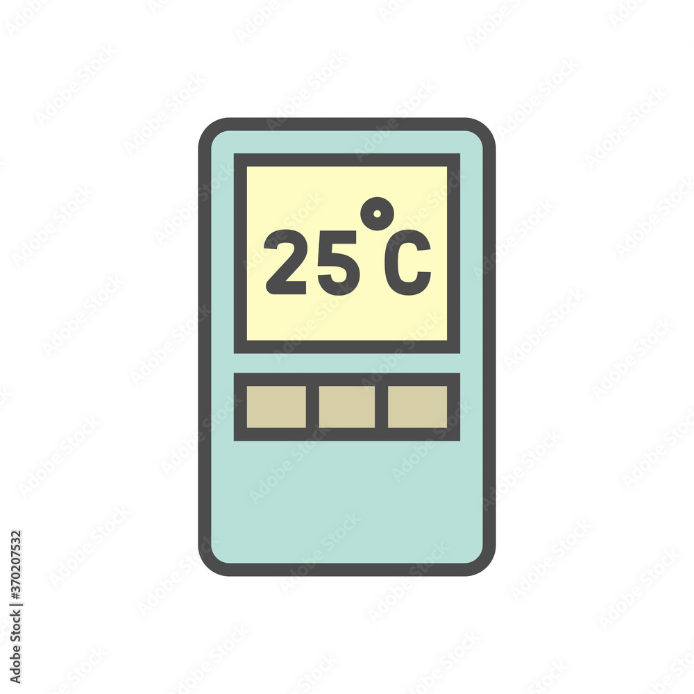 Air conditioner control vector icon design, editable stroke. Air conditioner control vector icon design, editable stroke.