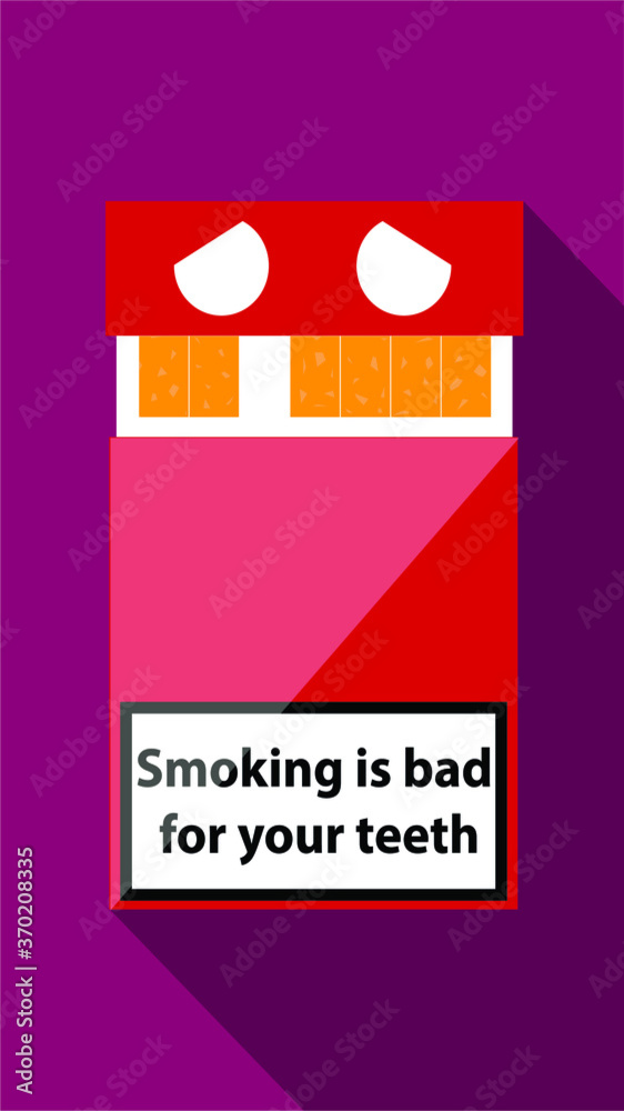 pack of cigarettes in flat design pack of cigarettes in flat design