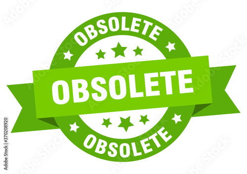 obsolete round ribbon isolated label. obsolete sign