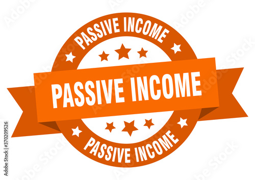 passive income round ribbon isolated label. passive income sign