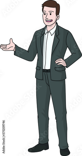 businessman in explanation
