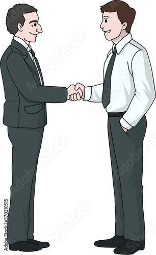 two businessmen shaking hands