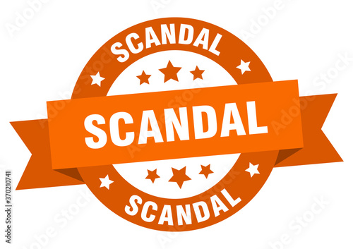 scandal round ribbon isolated label. scandal sign